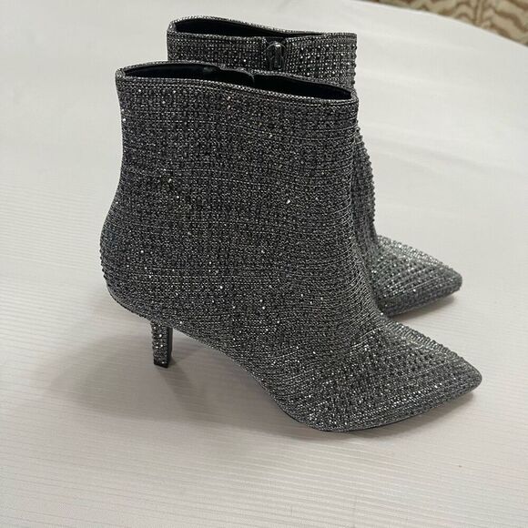 Michael Kors Katerina Crystal Embellished Ankle Ankle Boots Size 9.5 9 1/2 - Picture 1 of 10
